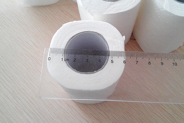 virgin wood pulp toilet paper roll, bulk bath tissue, detail 3 - Top Source Paper