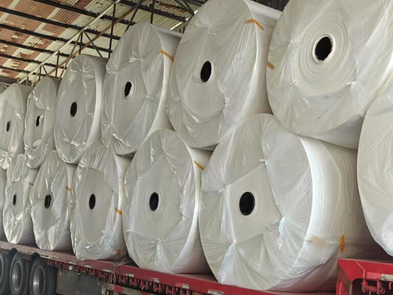 100% virgin wood pulp tissue parent roll for converting - white background product photo by Top Source Paper